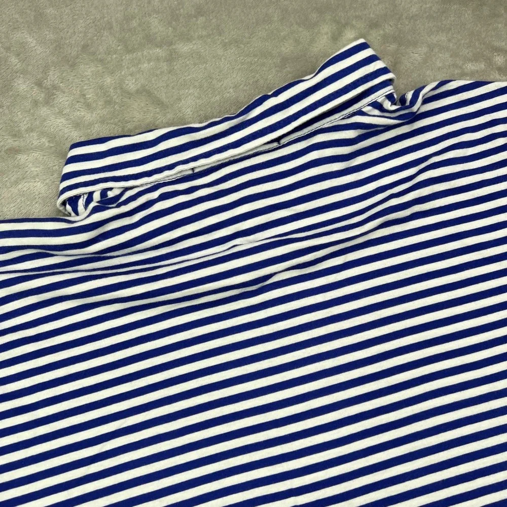 Polo Ralph Lauren Polo Shirt Mens XL Blue White Striped RLYC Flag Yacht Club